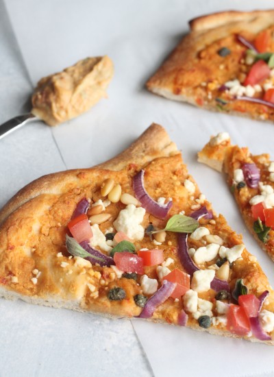 All your favorite Mediterranean toppings onto one pizza