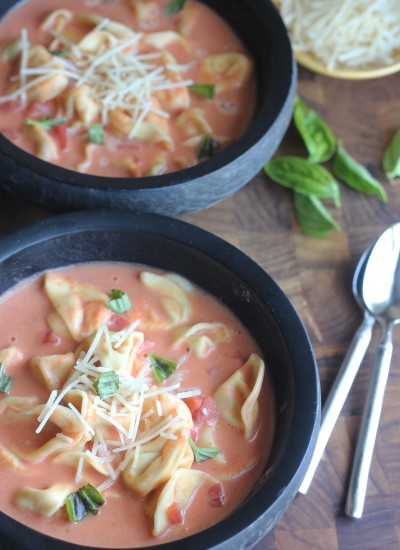 The perfect one pot dish is this Tomato Tortellini Bisque