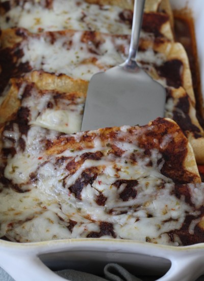Beef Enchiladas with Red Sauce