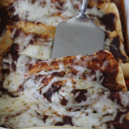 Beef Enchiladas with Red Sauce