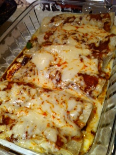 Enchiladas with Red Sauce