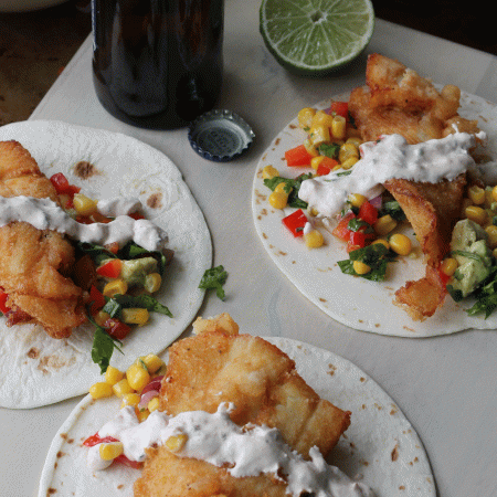 Beer Battered Fish Tacos