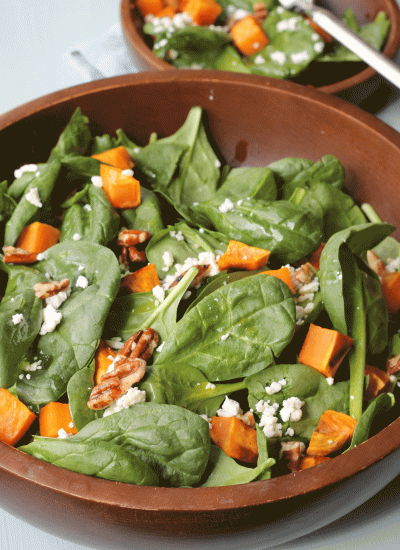 Spinach Salad with Sweet Potatoes