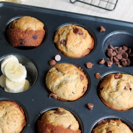 These are the Best Banana Chocolate Chip Muffins you will ever have