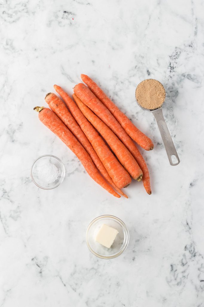 Ingredients for Brown Sugar Glazed Carrots