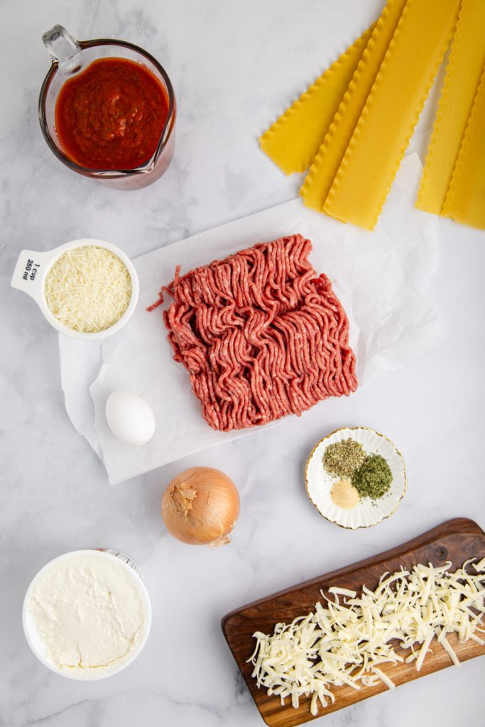 Ingredients for Classic Lasagna