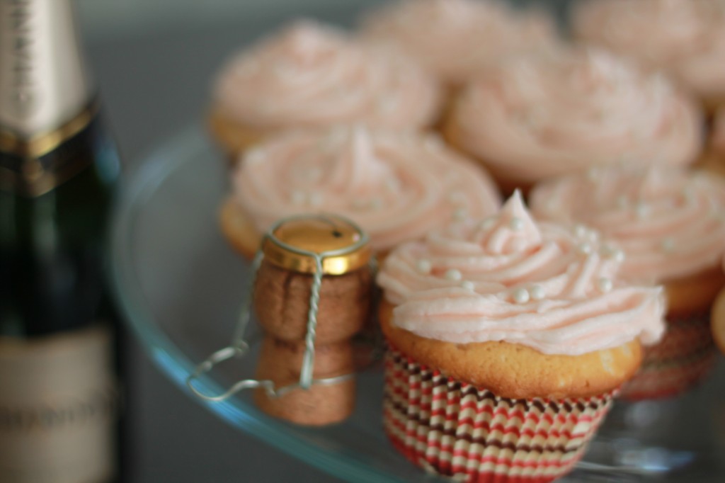 Champagne and Sprinkles Cupcakes