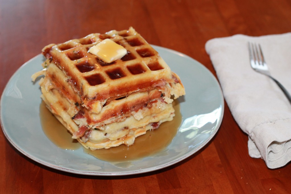 Bacon Cheddar Chive Waffles