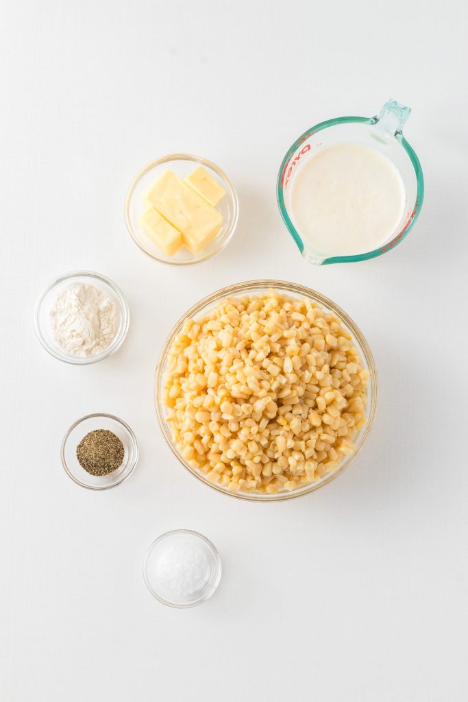 Ingredients for Creamed Corn.