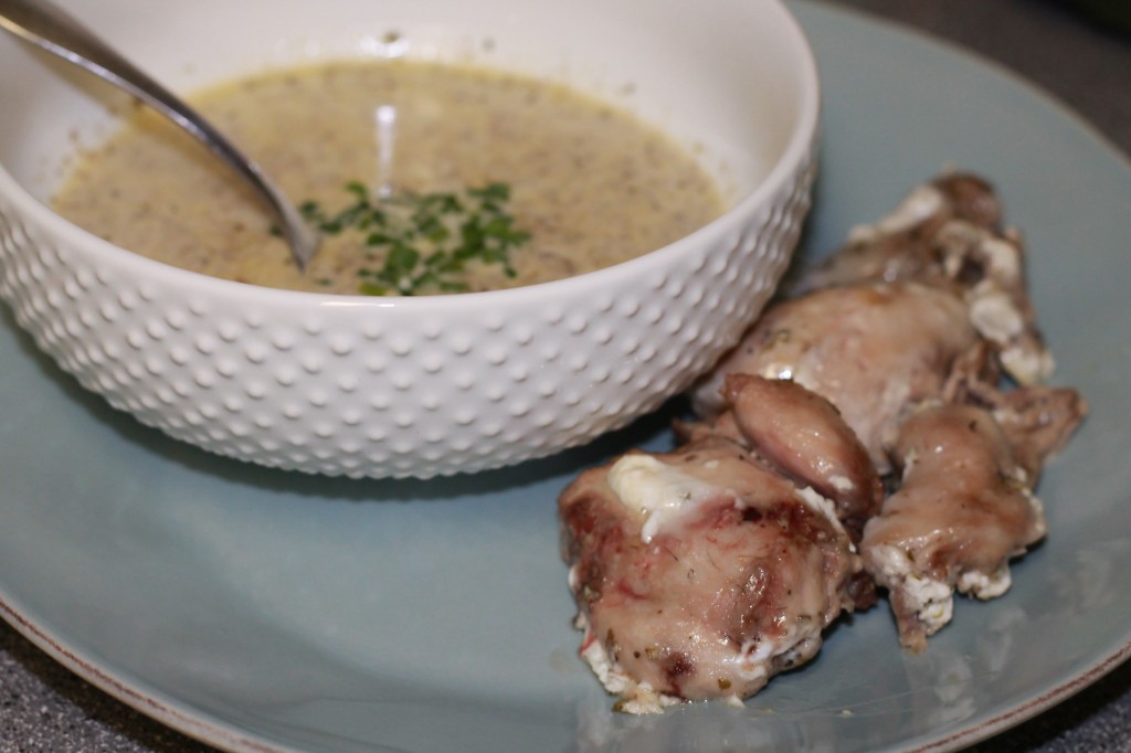 Mushroom Soup & Baked Quail