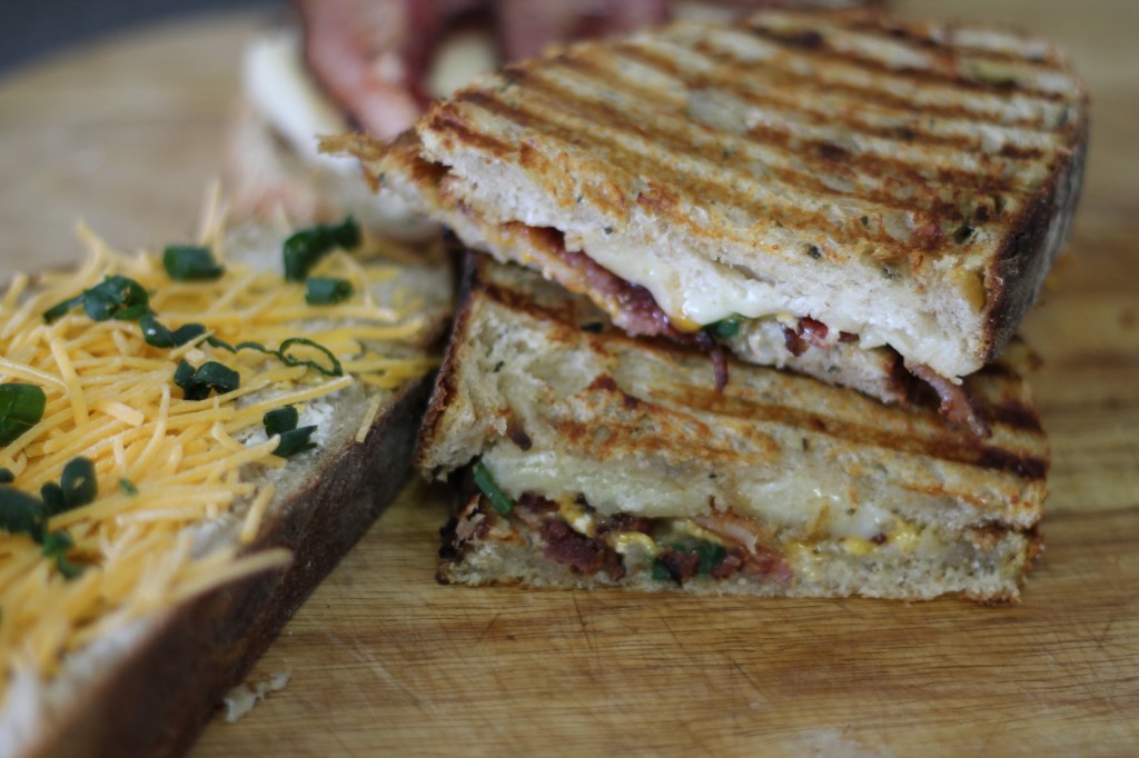 Loaded Baked Potato Grilled Cheese