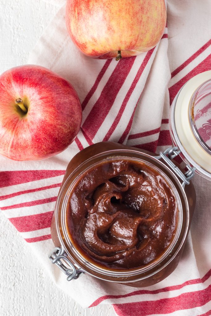 Easy apple butter made in the slow cooker.