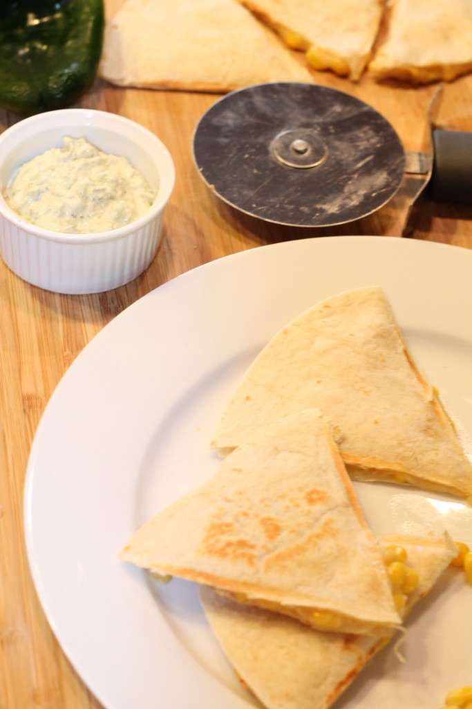 Corn and Cheese Quesadilla