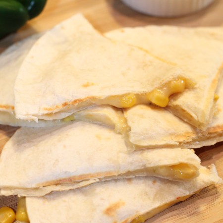 Corn and Cheese Quesadilla