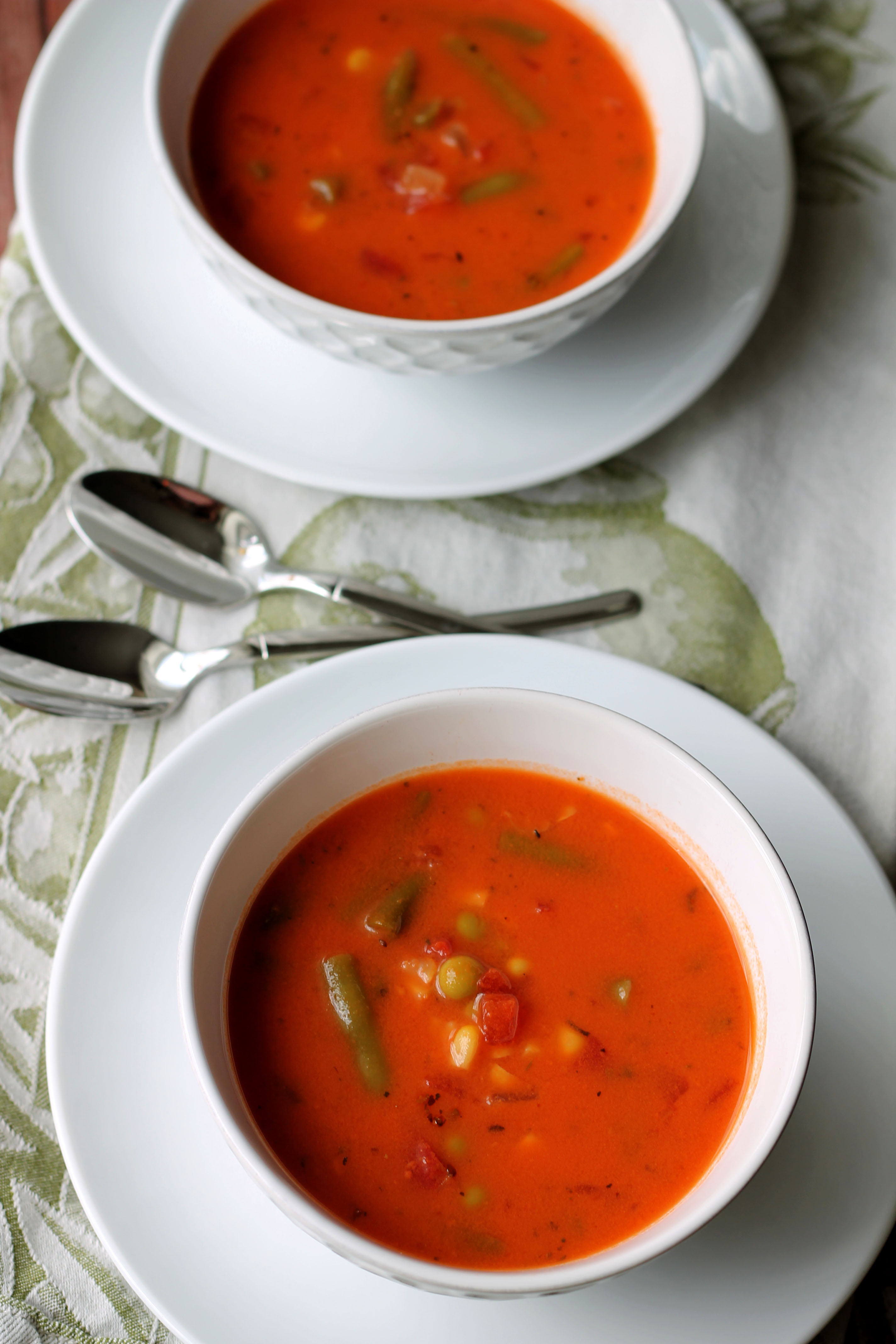 Bowls of Vegetable Soup