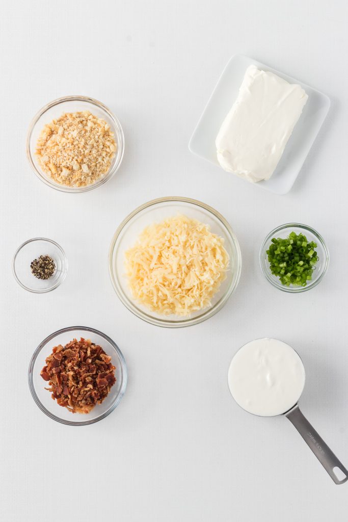 Hot Swiss Cheese Dip ingredients.