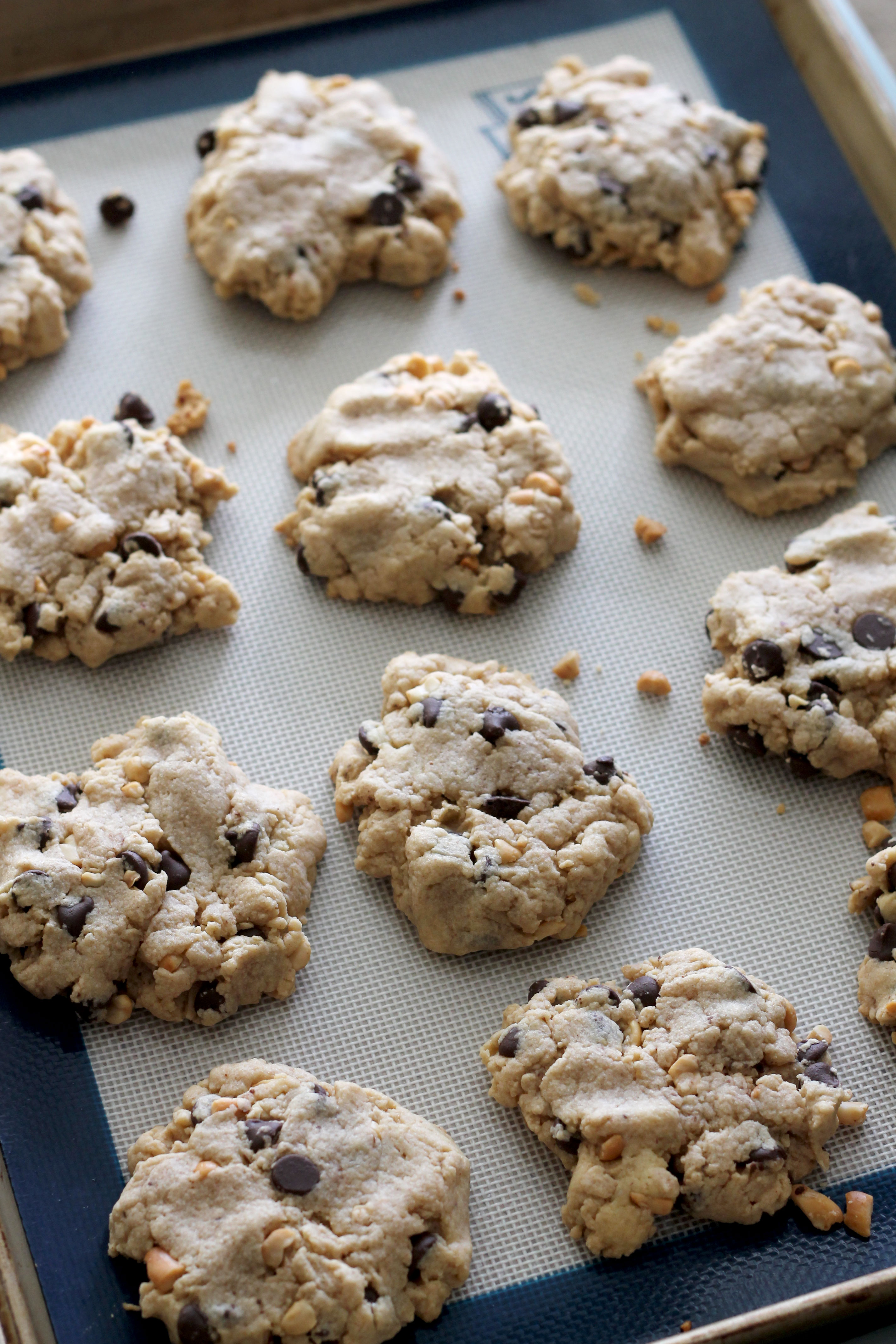 Peanut and Cookie Butter Chocolate Chip Cookies | Hall Nesting