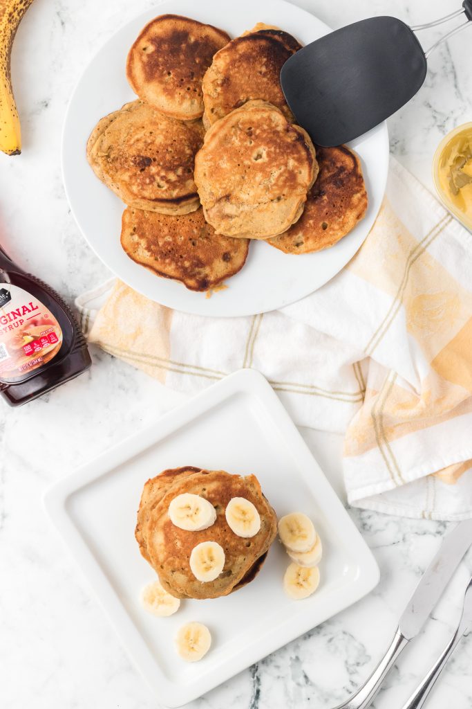 Pancakes made with bananas.