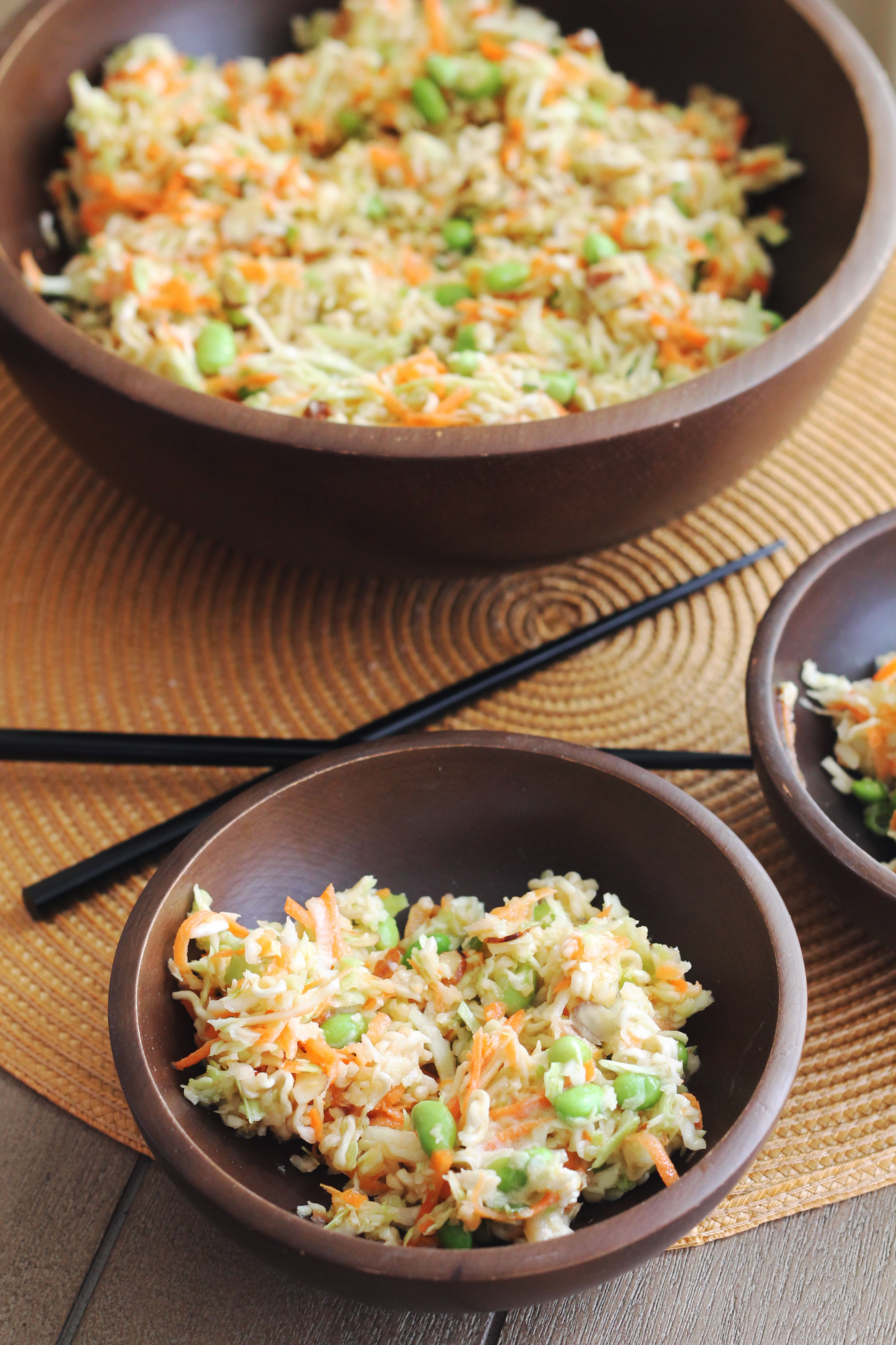This Asian Slaw is quick, easy and so full of flavor. Perfect for a side dish!