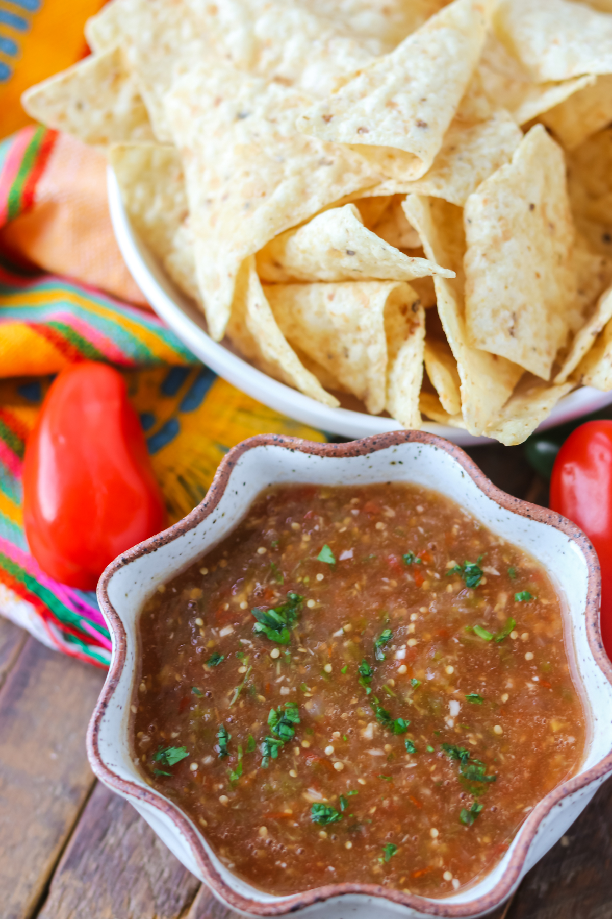 Salsa Casera is a simmered fresh tomato salsa filled with flavorful spices. Whip up a batch of this, and you might never eat a single bite of your favorite store-bought salsa brand again! via @foodhussy