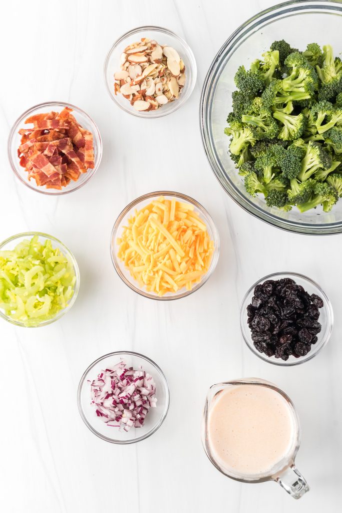 Ingredients for Broccoli Salad