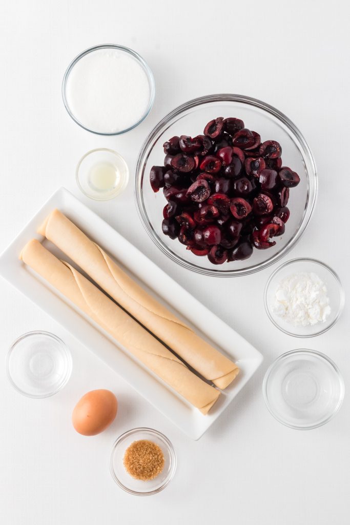 Ingredients for Cherry Hand Pies.