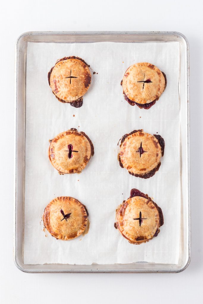 Baked Hand Pies with cherries.