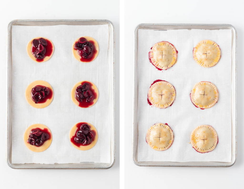 Second set of process photos for Cherry Hand Pies.