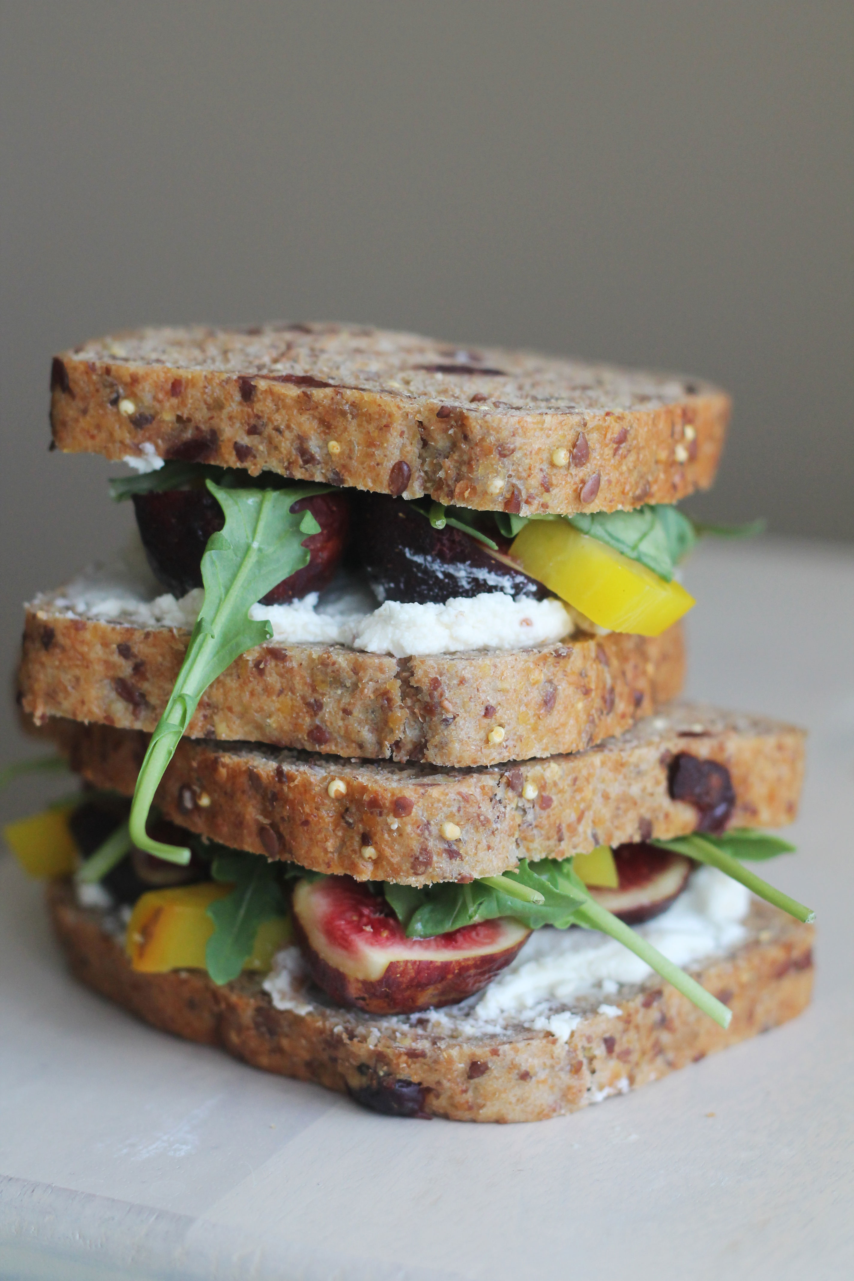 This Beet, Fig, Goat Cheese Sandwich will become your favorite go to lunch!
