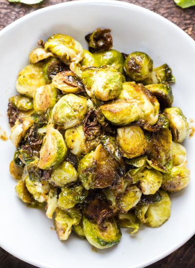 An easy honey mustard sprouts recipe.