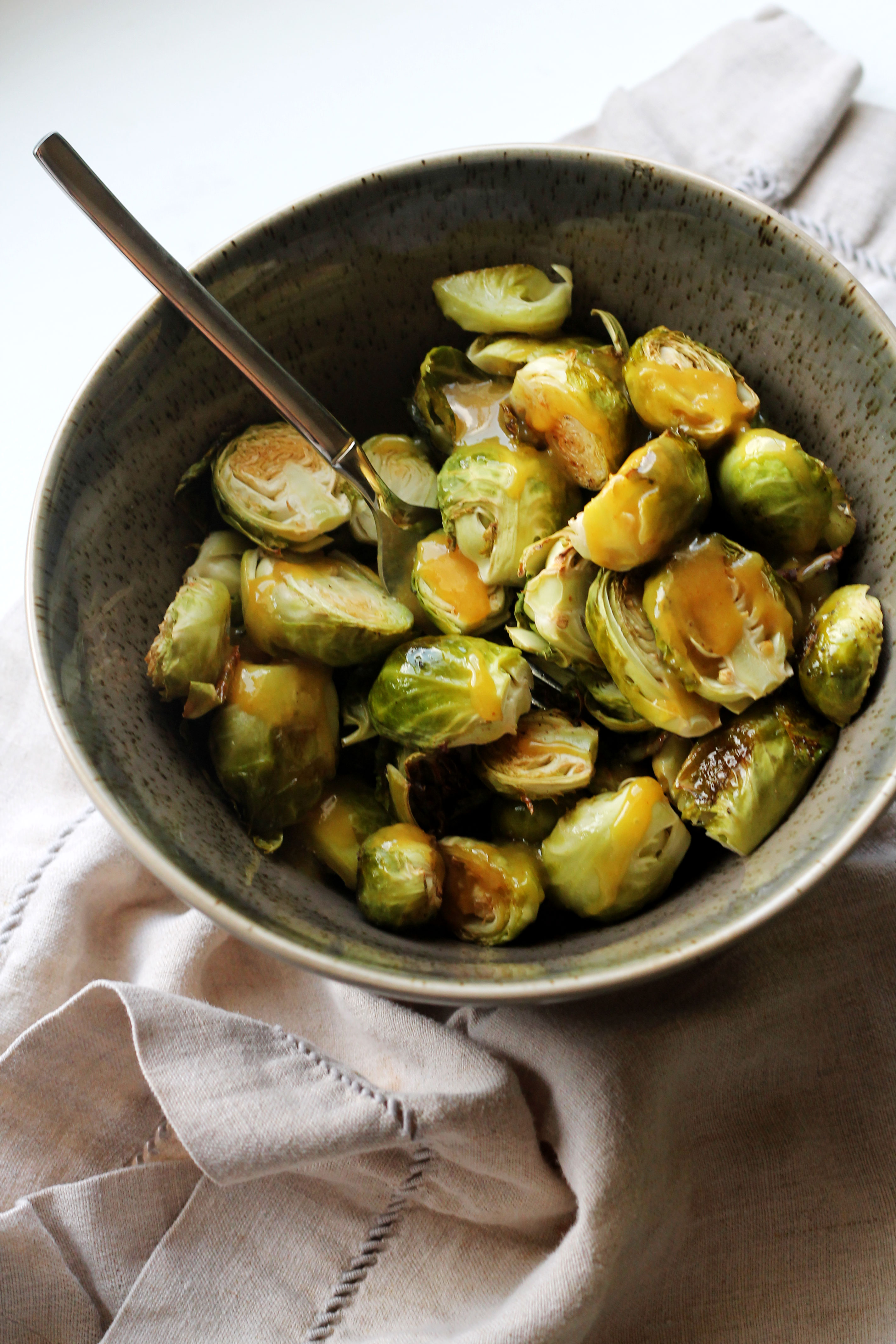 Honey Mustard Brussels Sprouts - the perfect side dish to any meal