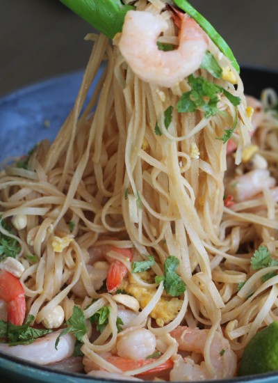This restaurant style Shrimp Pad Thai can now be made in the comfort of your own home!