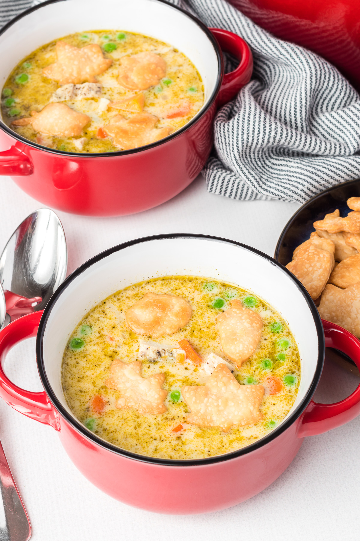 Easy Turkey Pot Pie Soup - Pinch and Swirl