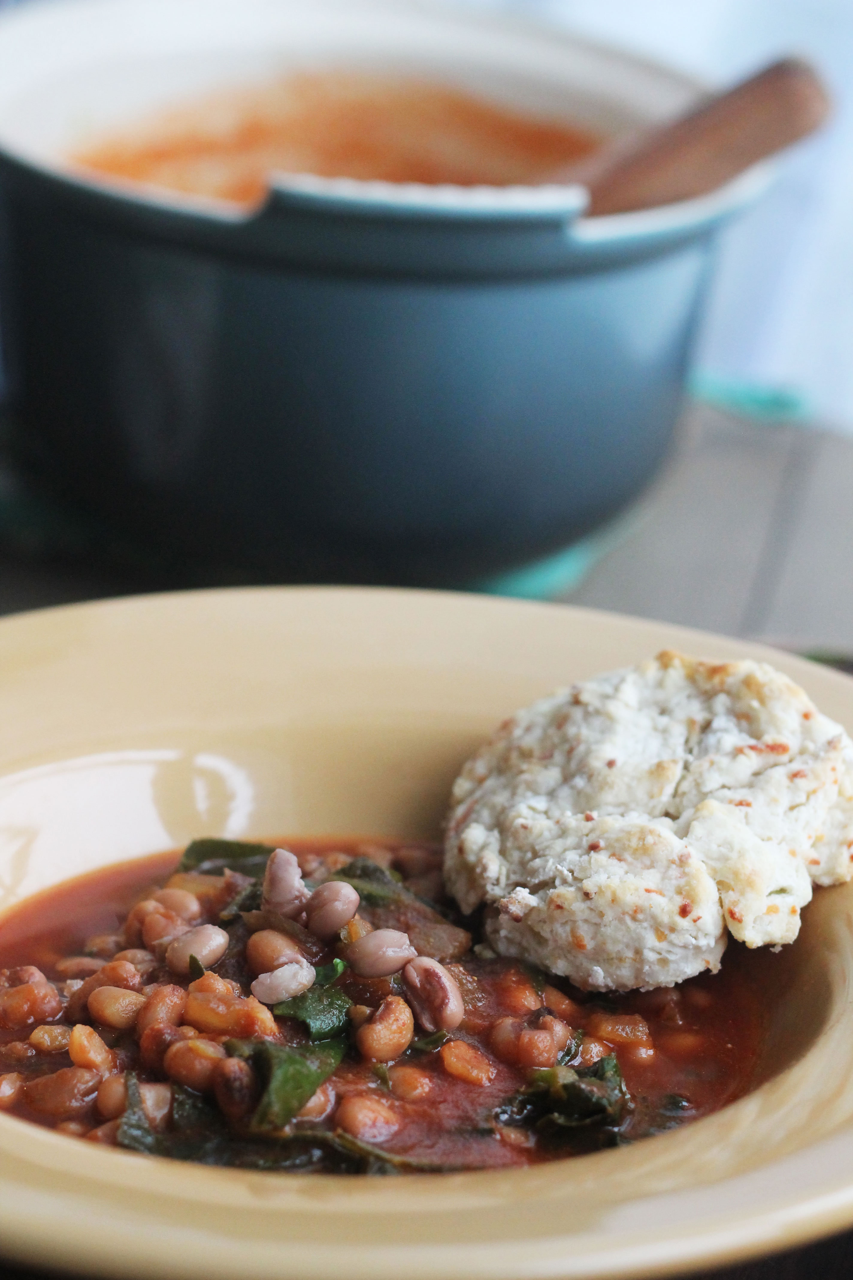 Black Eyed Pea and Collard Green Soup - the perfect Southern New Year's Tradition
