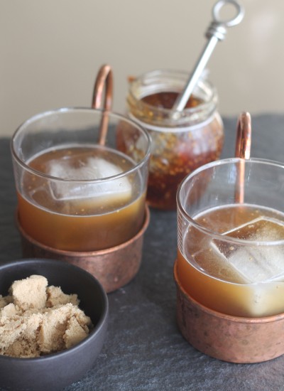 Brown Sugar Bourbon Cocktail - bourbon, brown sugar simple syrup and fig preserves - this will be your new favorite drink!