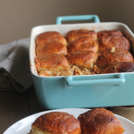 BBQ Chicken Slider Melts - perfect for game day or even lunch!