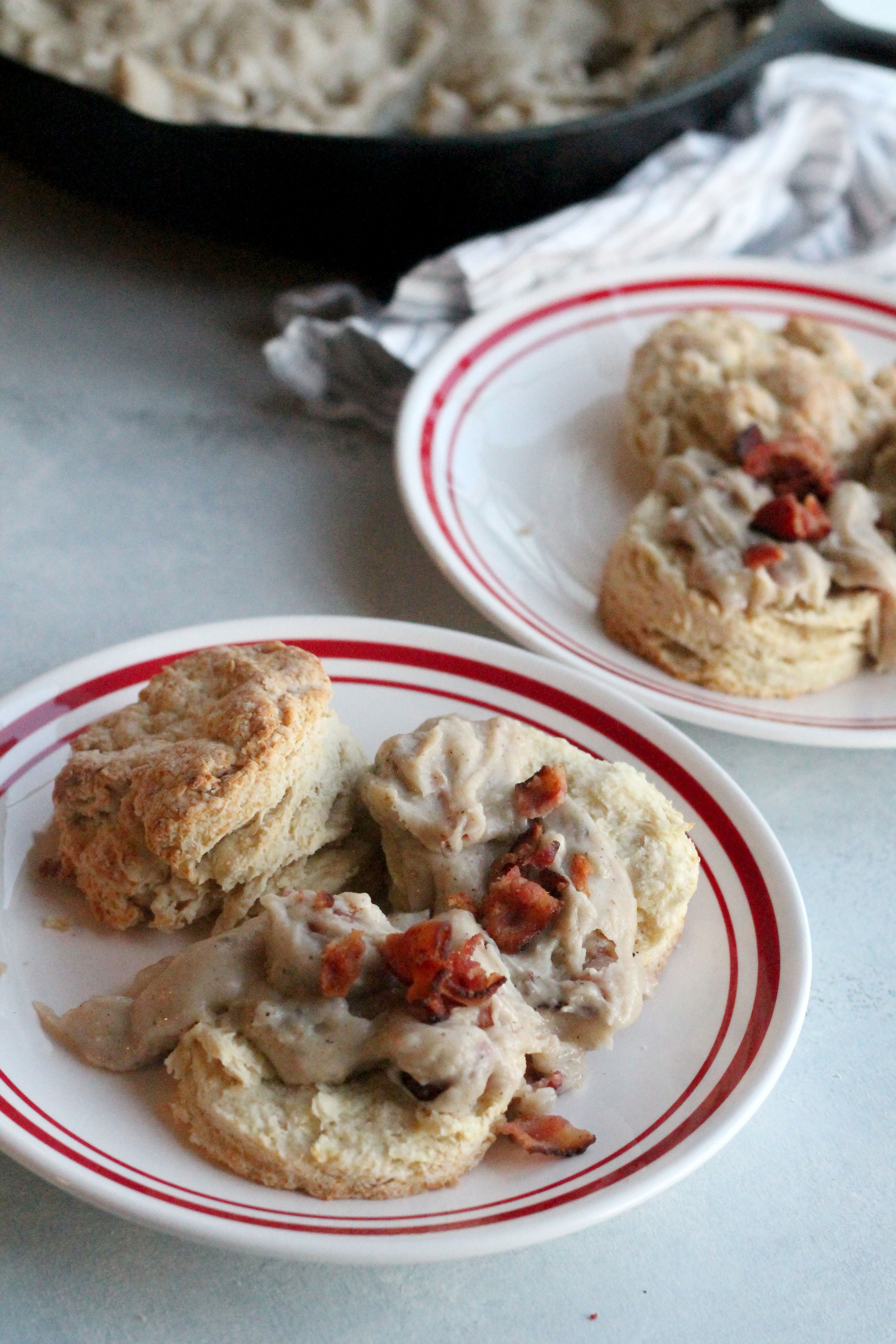 Maple Bacon Gravy and Homemade Buttermilk Biscuits you can find south of the Mason Dixon Line!