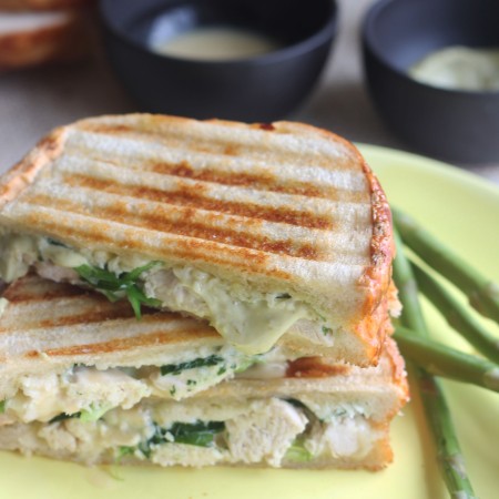 Amp up your boring sandwich by adding lots of cheese, spring veggies, and some chicken by making this Spring Chicken Panini!