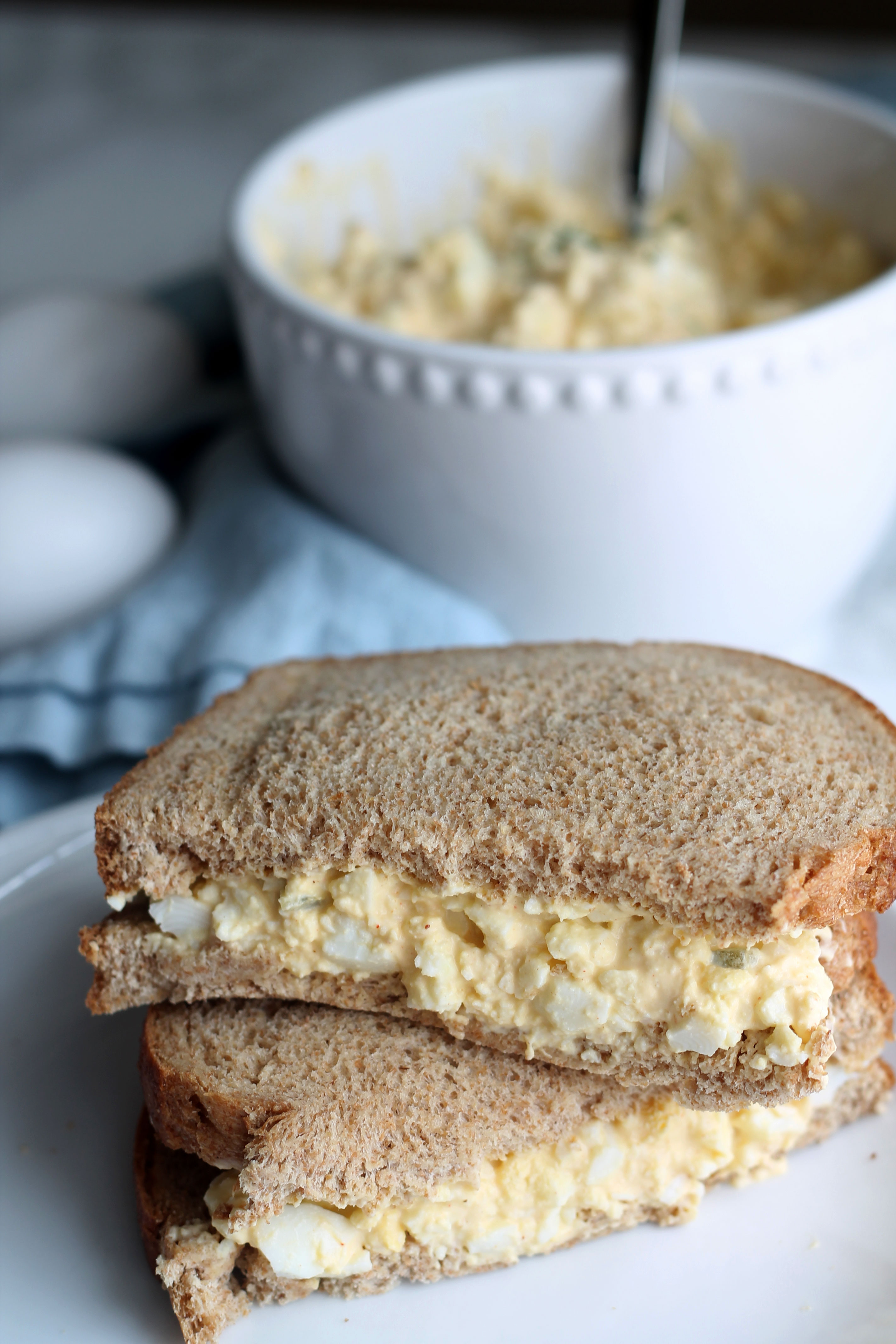 This egg salad is creamy, easy and delicious