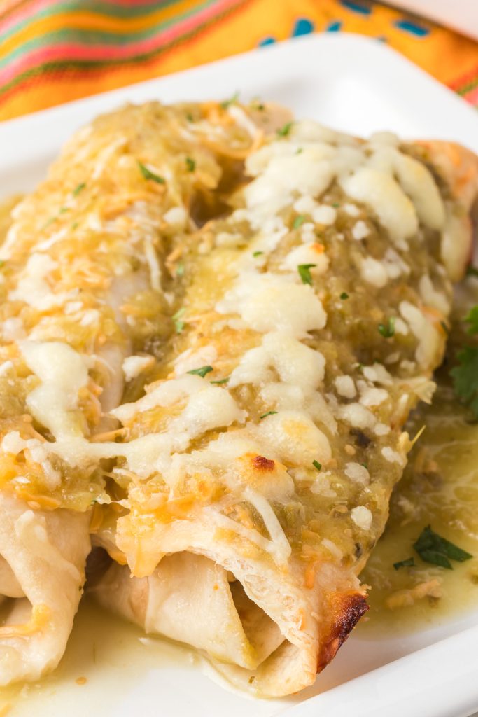 Enchiladas with chicken.