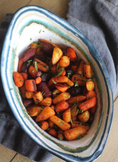 The sweetness of roasted carrots and flavors of Moroccan spices make this an incredible side dish
