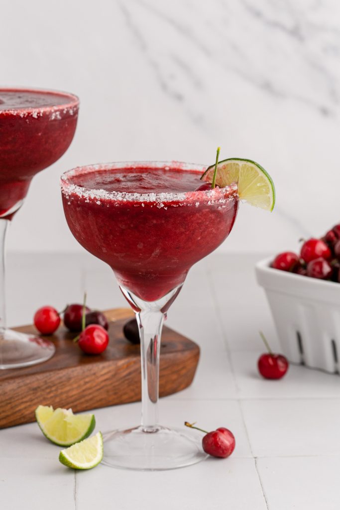 Margaritas made with cherries.