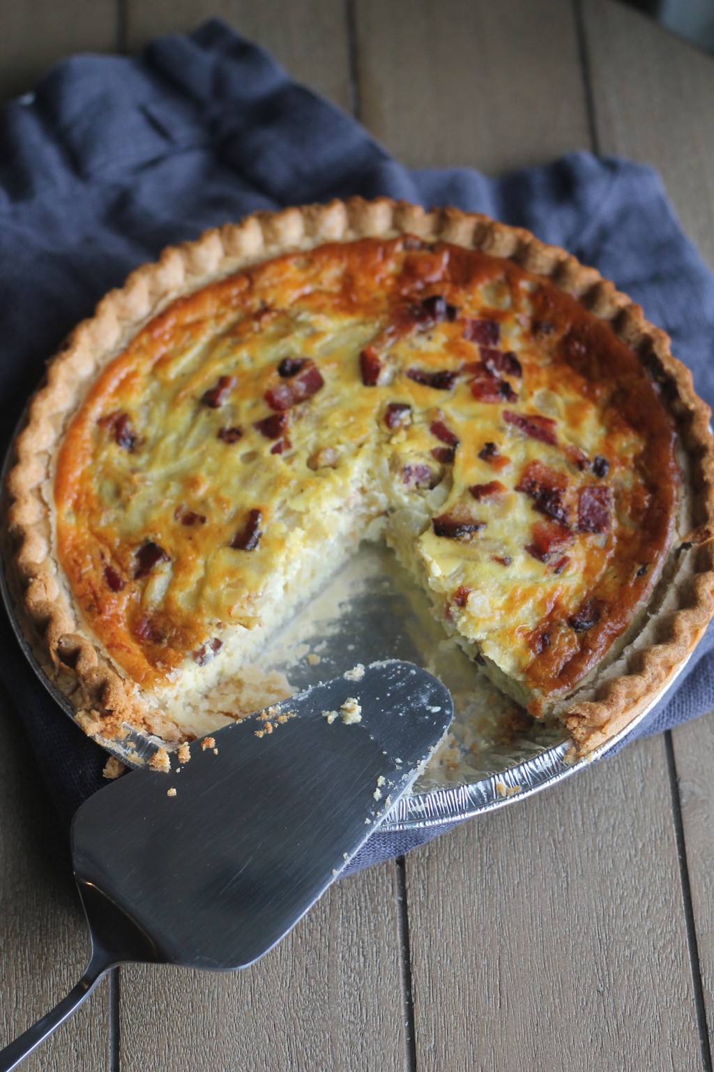 Caramelized Onion, Bacon and Gruyere Quiche - Easy Recipes From Home