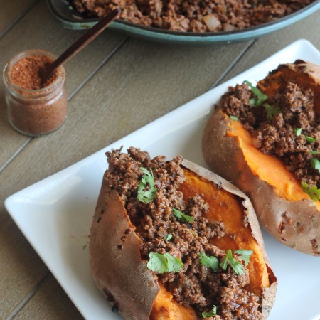 Mexican Sloppy Joe Sweet Potatoes