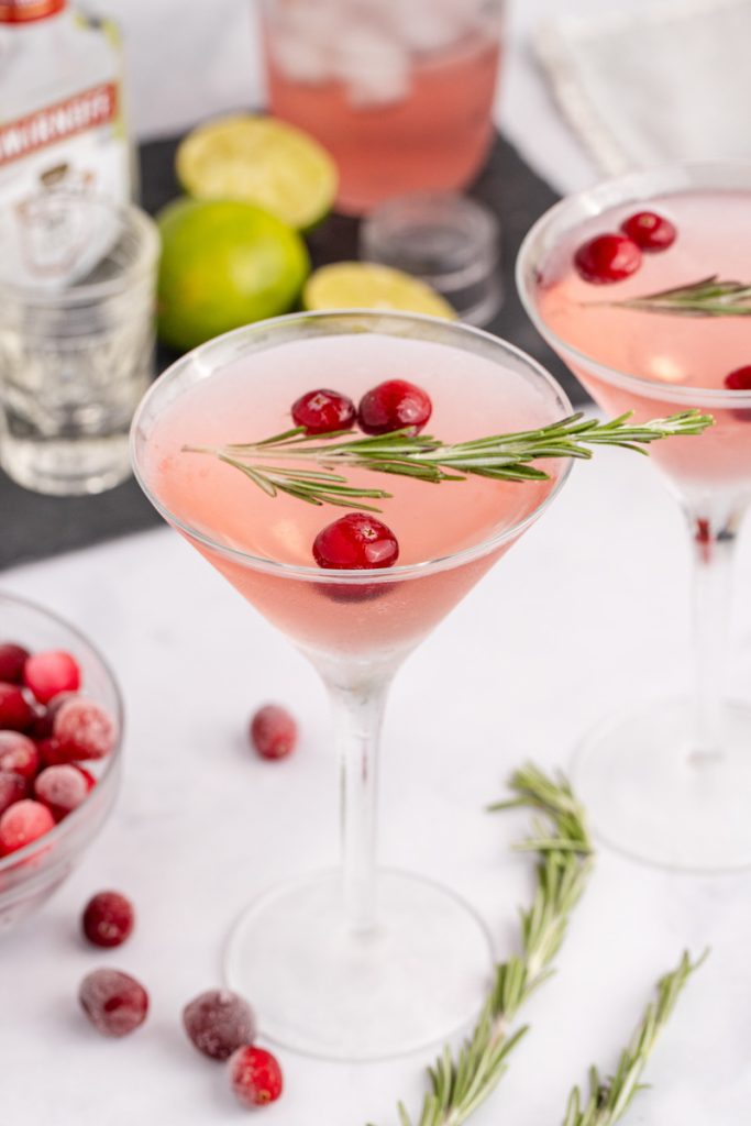 A Cranberry Rosemary Cosmo.