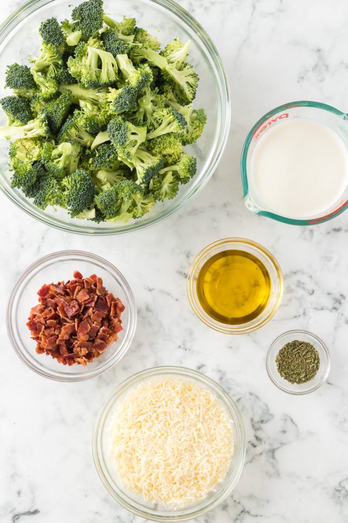 Ingredients for Broccoli Gratin