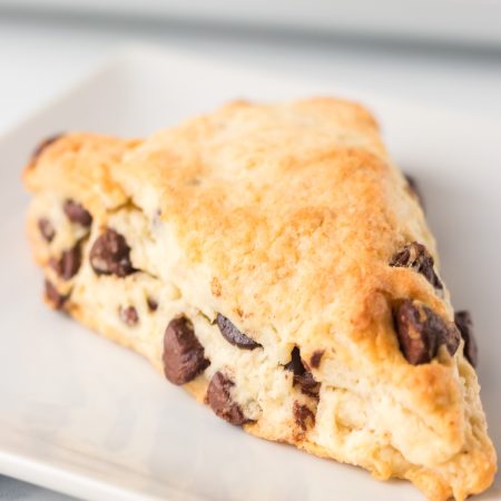 Chocolate Chips in cream scones.