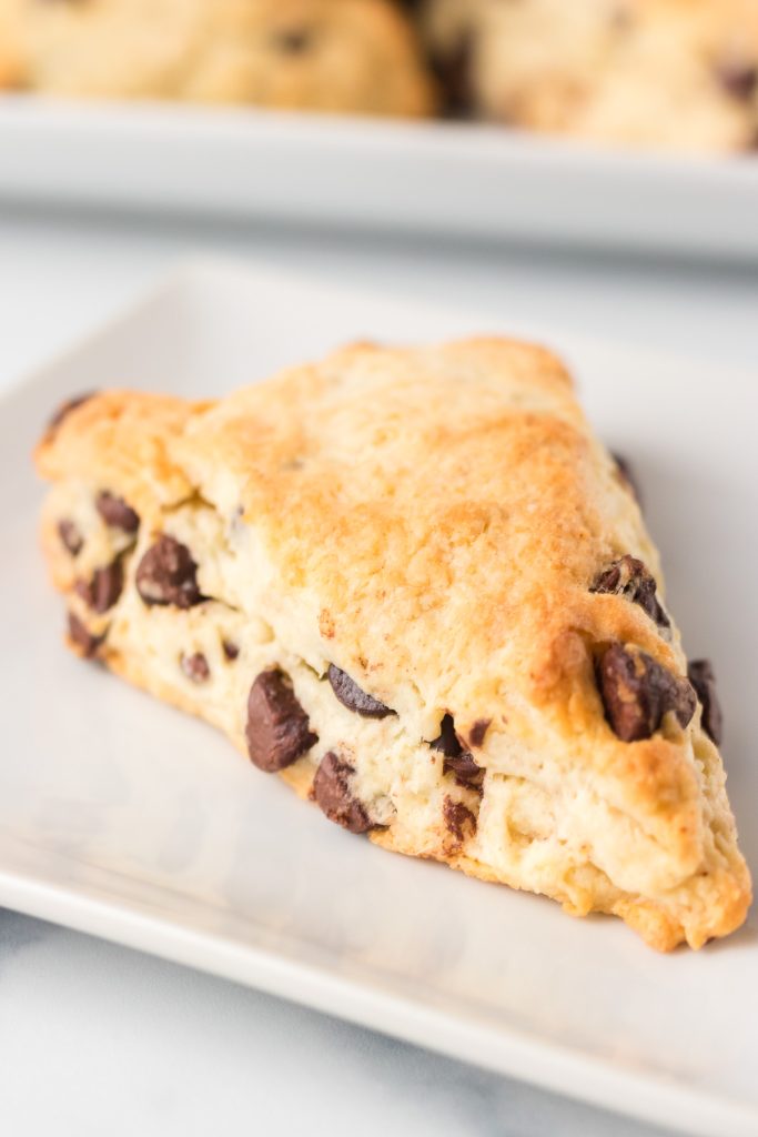 Chocolate Chips in cream scones.
