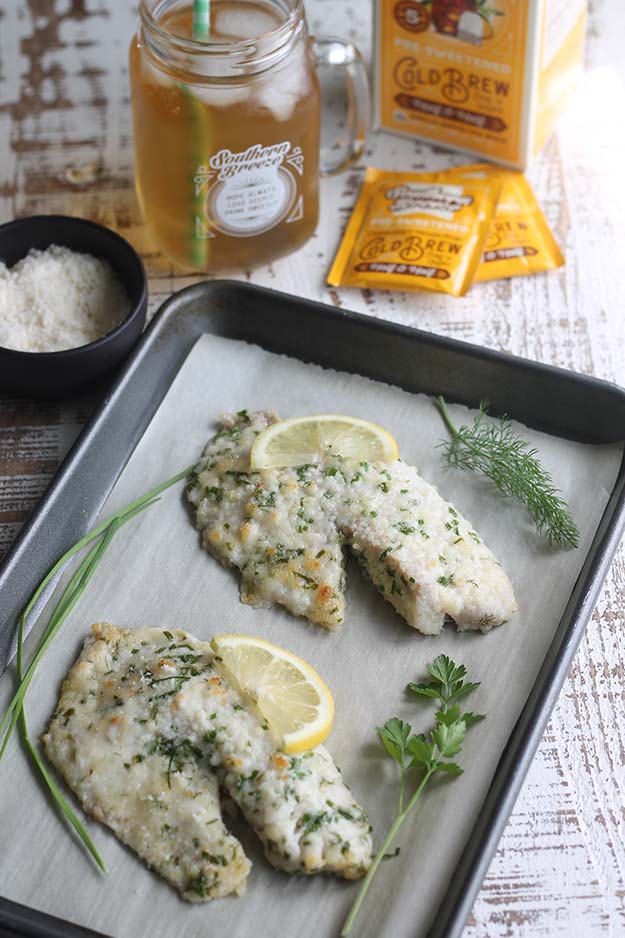 Parmesan Herb Tilapia with Southern Breeze Cold Brew