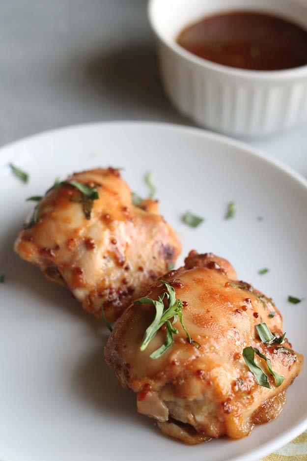 Quick and easy BBQ honey mustard chicken thigh